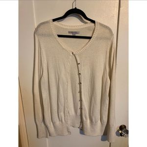 Old Navy, Cream gem buttoned cardigan XXL